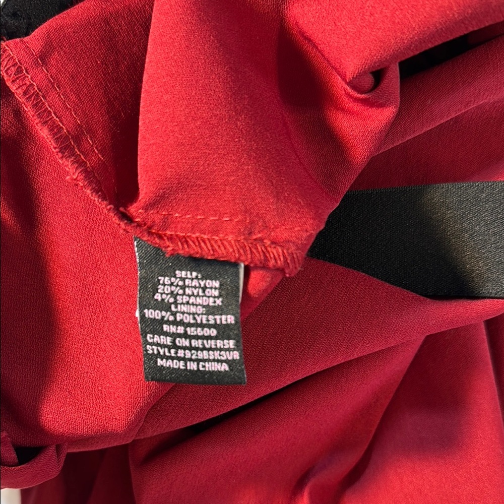 Red Slim Fit Pants - Picture 4 of 4